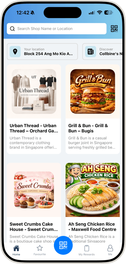 Collbine App Home Page