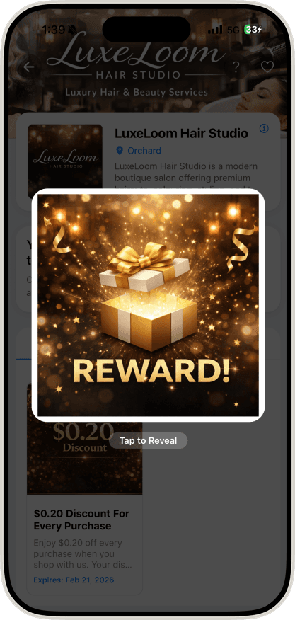 Scan to Win: reward revealed in the app